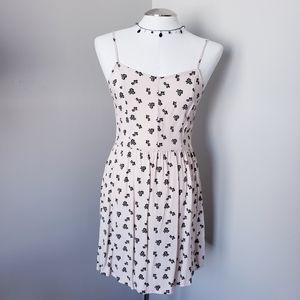 H&M Beige, Floral Skater Dress by Divided